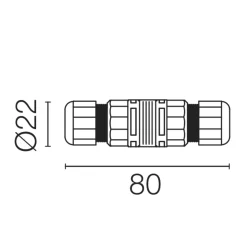 Flos Outdoor Verbindungssystem IP68 für Flos Outdoor