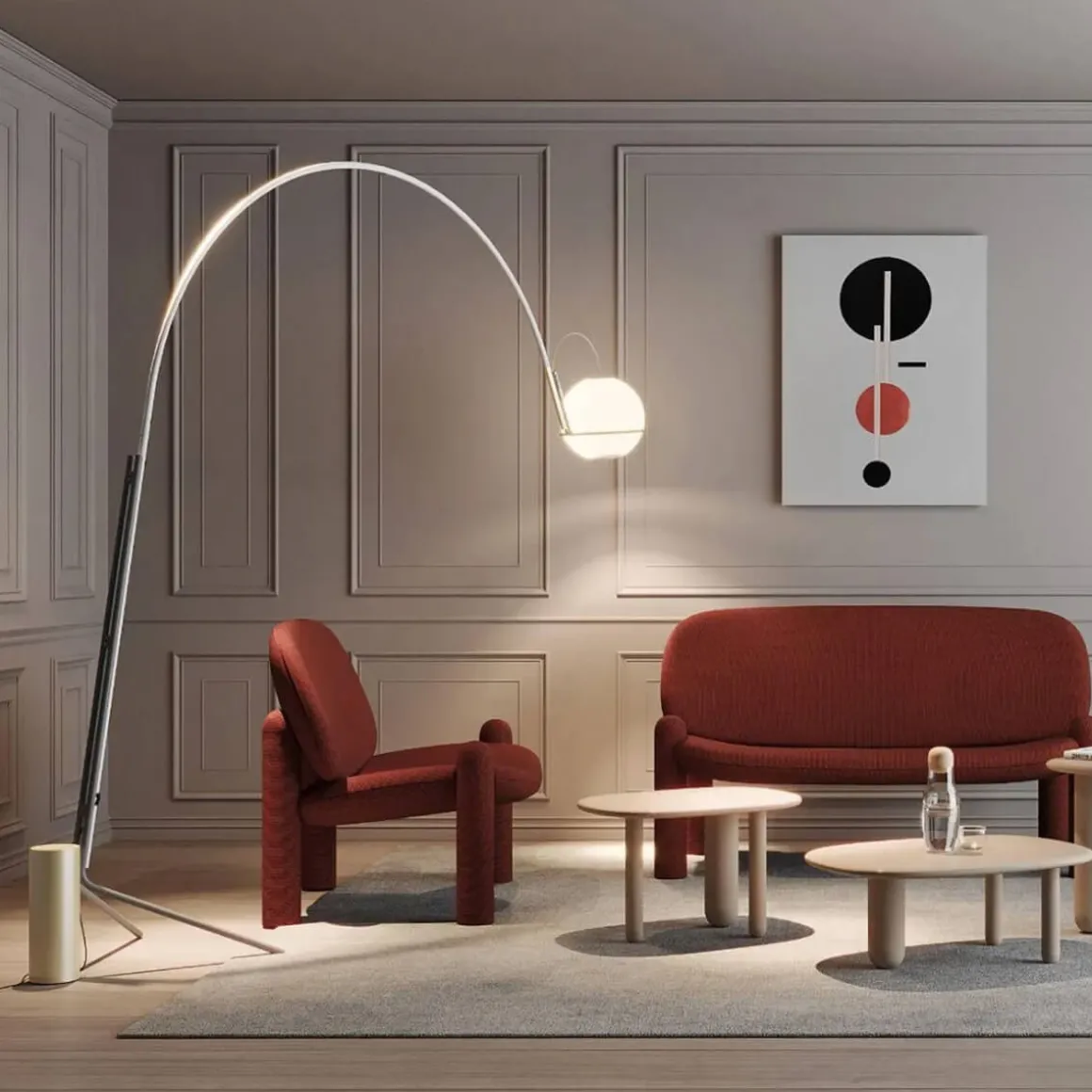 Fontana Arte Alicanto LED Bogenleuchte