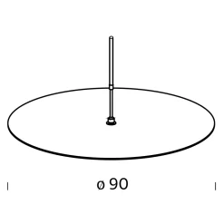 Fontana Arte Amax Verschlussscheibe mit Stiel