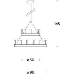 Fontana Arte Chandelier Doppio Pendelleuchte