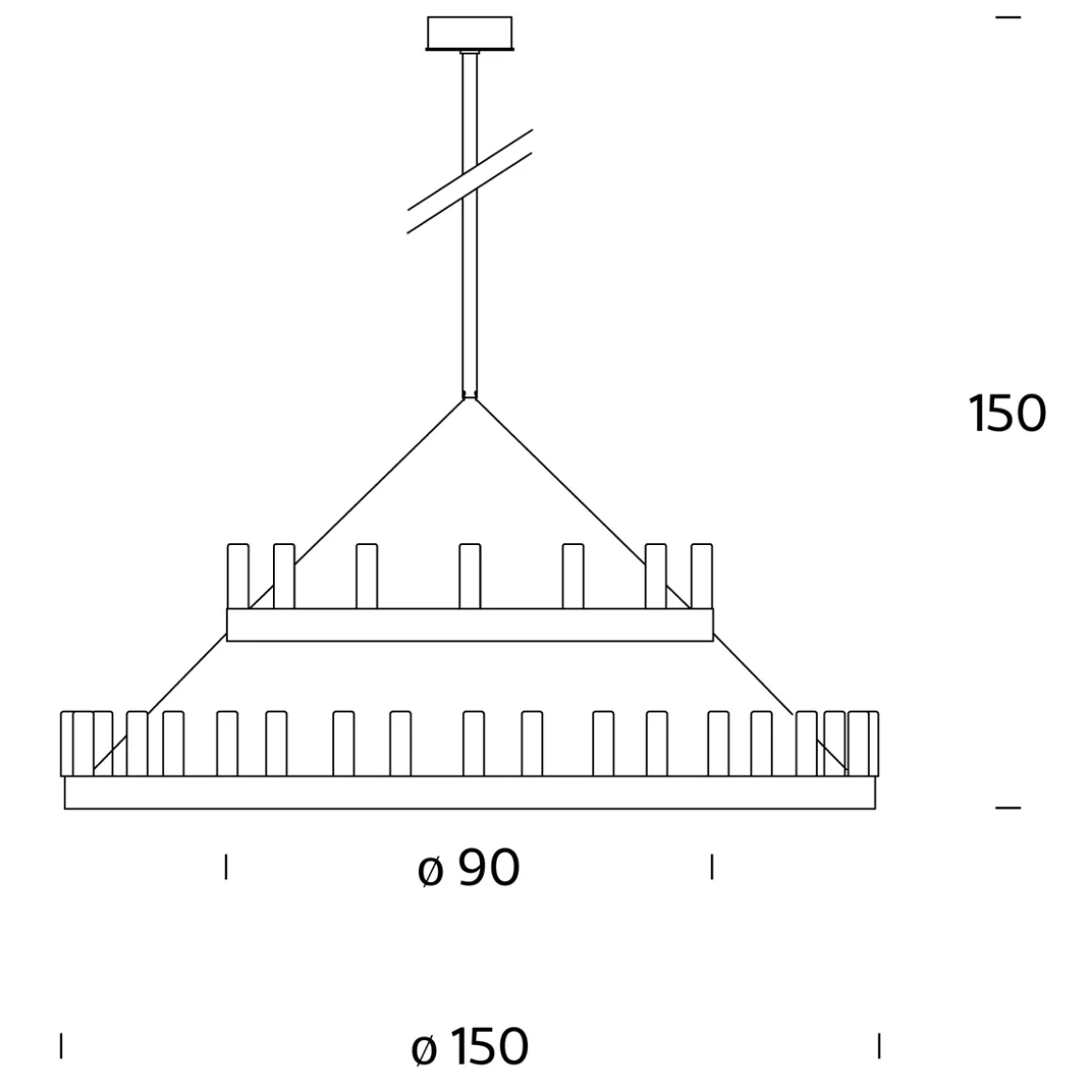 Fontana Arte Chandelier Doppio Pendelleuchte