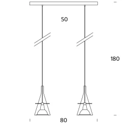Fontana Arte Flûte LED Pendelleuchte