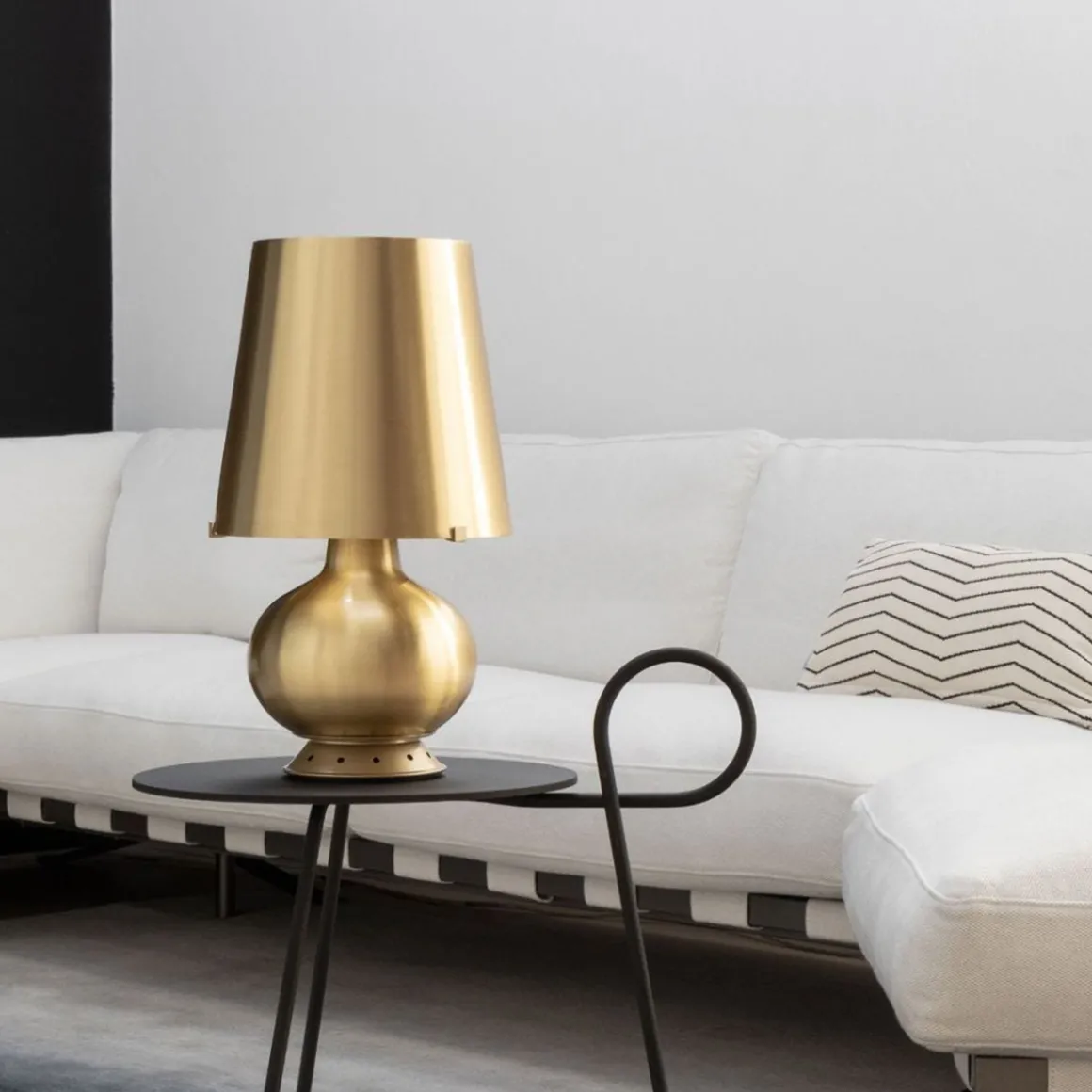 Fontana Arte Fontana Media Tischleuchte, Messing