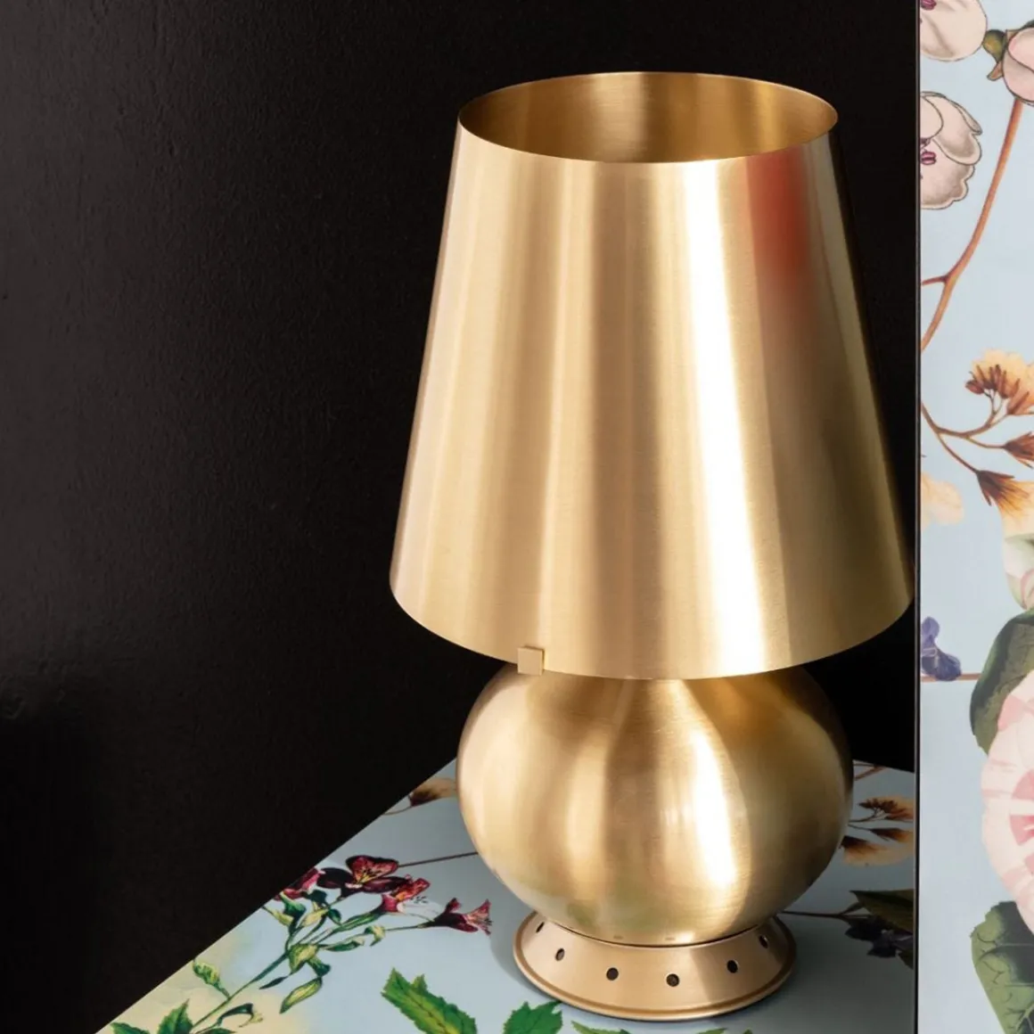 Fontana Arte Fontana Media Tischleuchte, Messing