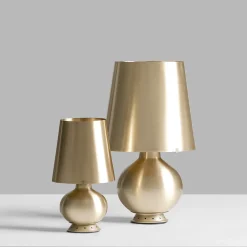 Fontana Arte Fontana Media Tischleuchte, Messing