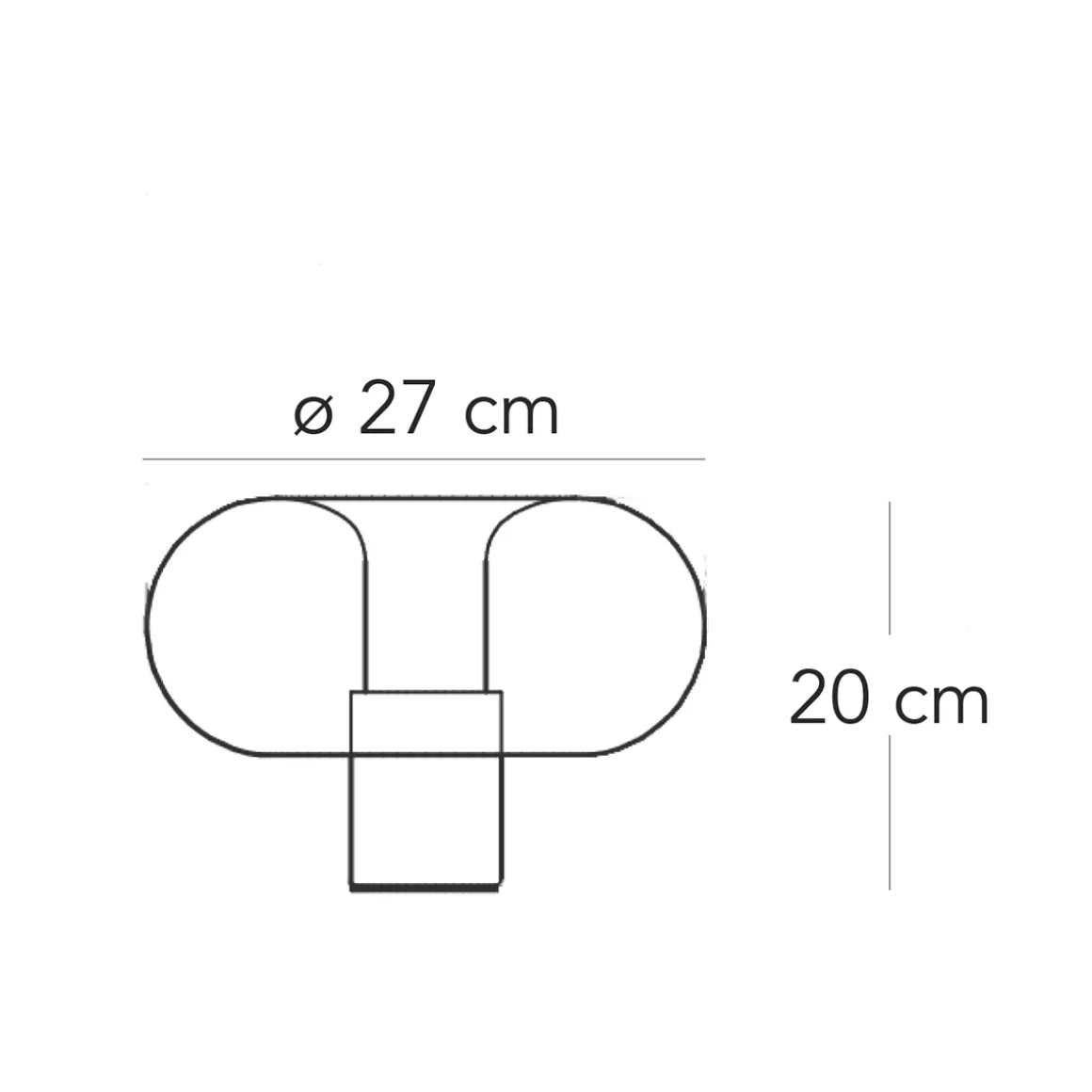 Fontana Arte Fontanella Media Tischleuchte