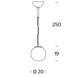 Fontana Arte Globo Di Luce Pendelleuchte, Auslaufmodell