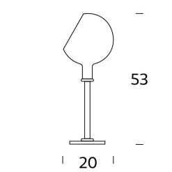 Fontana Arte Parola Tischleuchte, Rückläufer