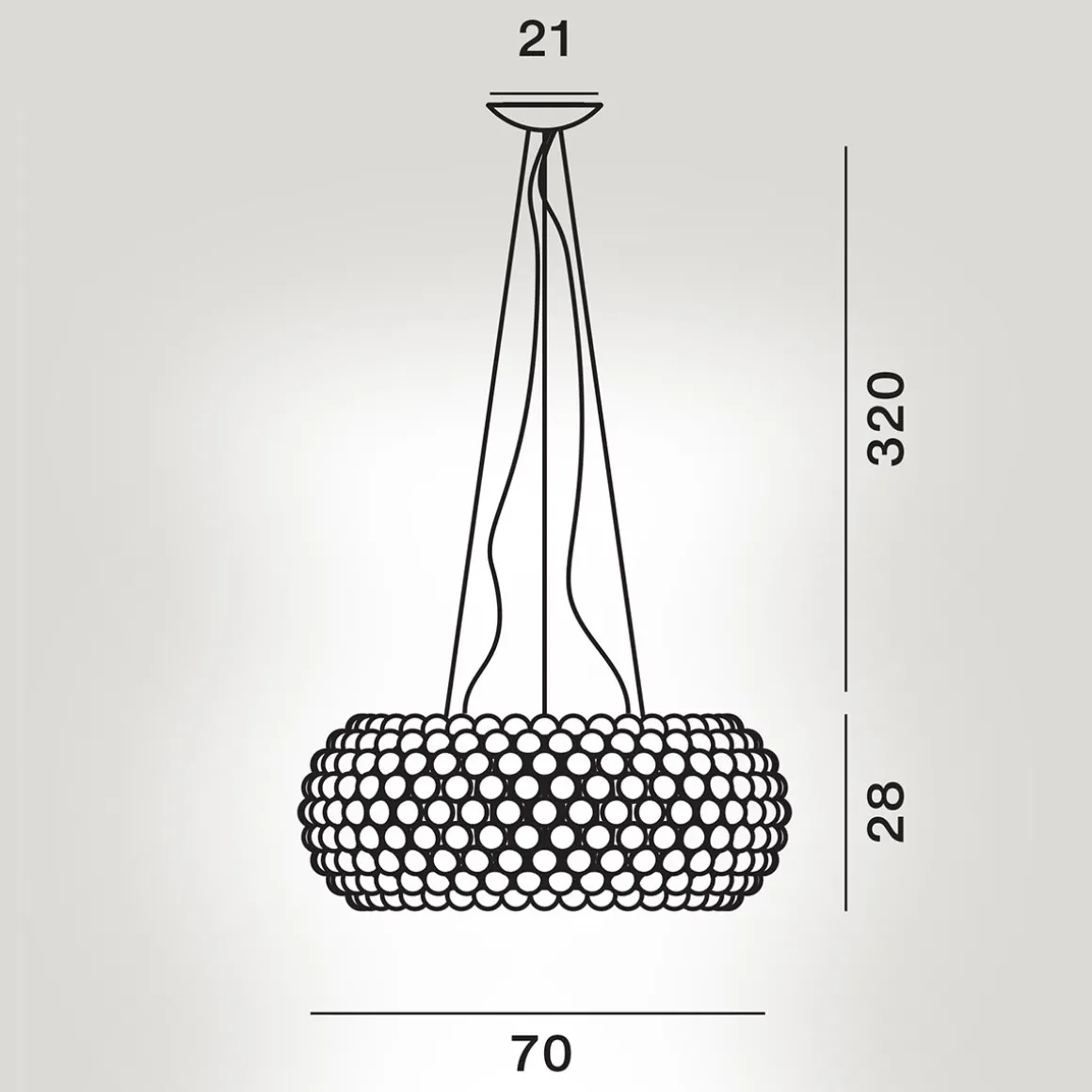 Foscarini Caboche Plus Grande LED Sospensione