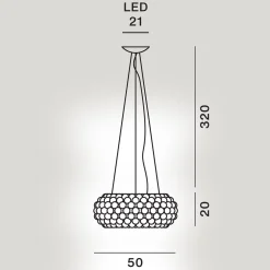 Foscarini Caboche Plus Media LED Sospensione