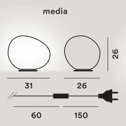 Foscarini Gregg Media Tavolo On/Off