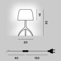 Foscarini Lumiere 30th Piccola Tavolo, mit Dimmer