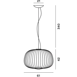 Foscarini Spokes 3 LED Sospensione, dimmbar