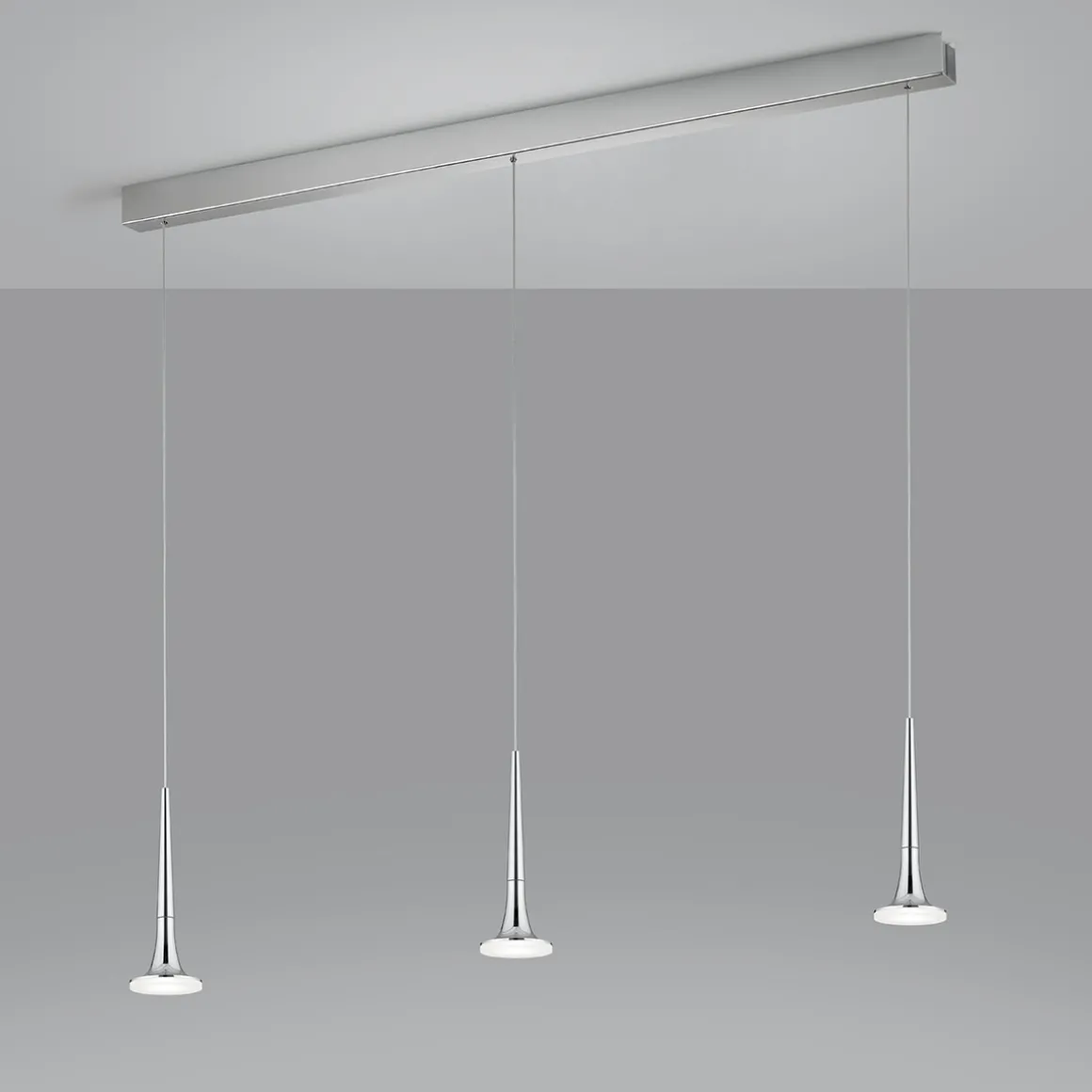 Helestra Flute LED Pendelleuchte, 3-flg.