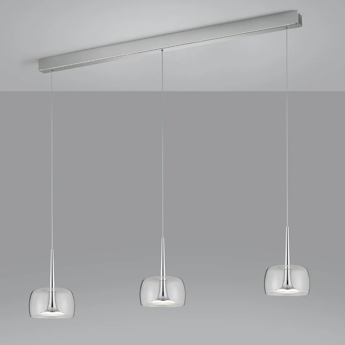 Helestra Flute LED Pendelleuchte, 3-flg.