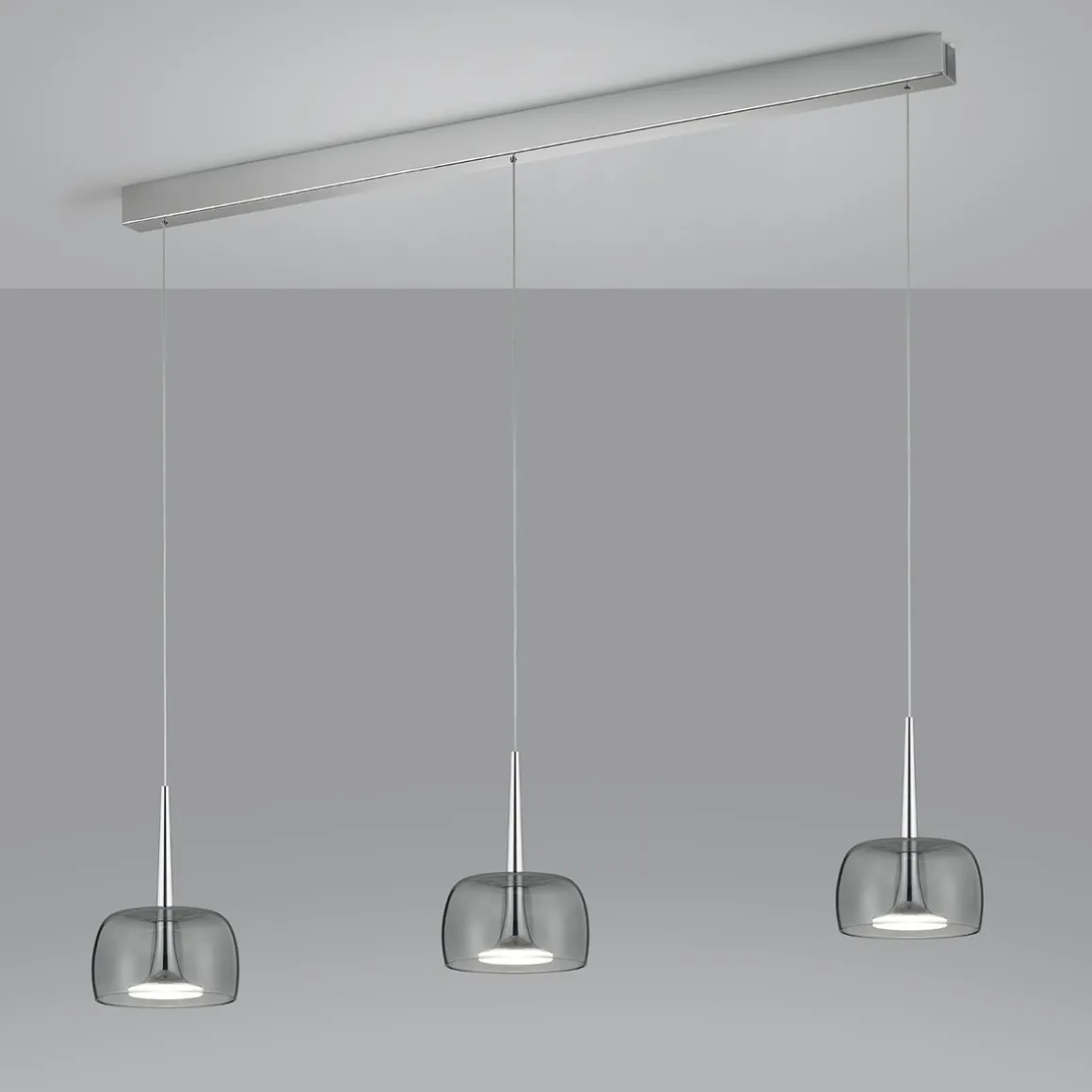 Helestra Flute LED Pendelleuchte, 3-flg.