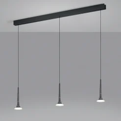 Helestra Flute LED Pendelleuchte, 3-flg., mit Casambi-Modul
