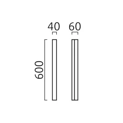 Helestra Lado LED Wand- / Spiegelleuchte, Chrom