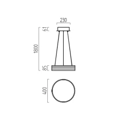 Helestra Liv LED Pendelleuchte, rund