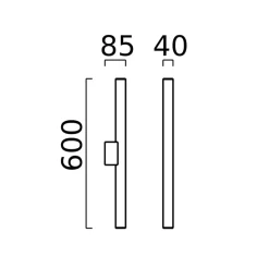 Helestra Loom LED Wand- / Spiegelleuchte, Chrom mit CCT