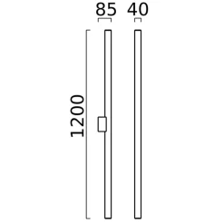 Helestra Loom LED Wand- / Spiegelleuchte, Chrom mit CCT