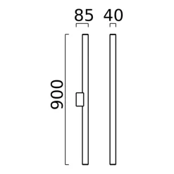 Helestra Loom LED Wand- / Spiegelleuchte, schwarz matt mit CCT