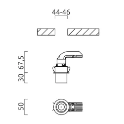 Helestra Pic LED Deckeneinbaustrahler Acryl, Auslaufmodell