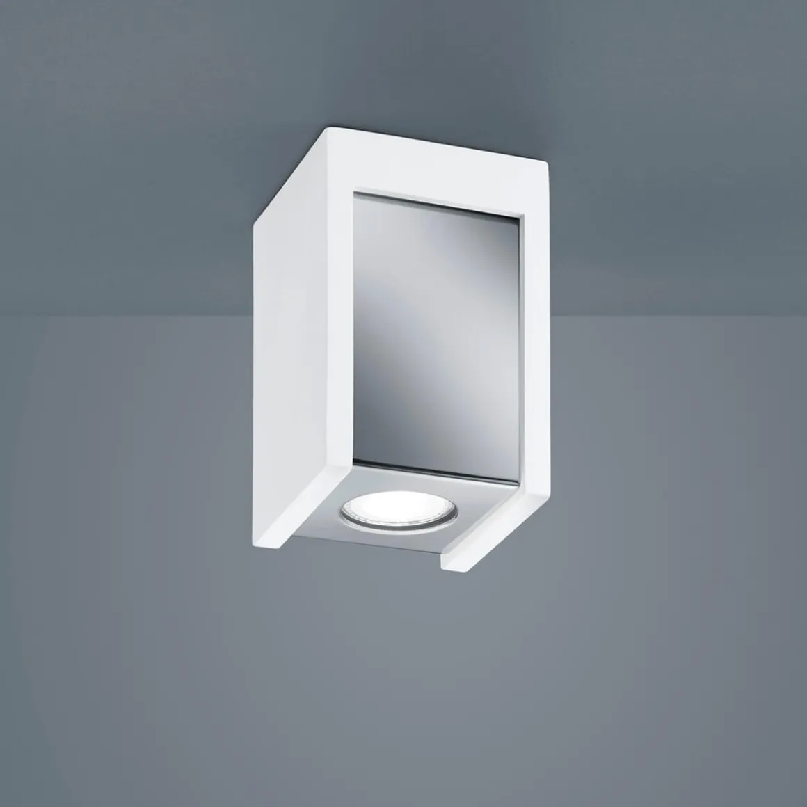 Helestra Pont Deckenleuchte aus Gips, 10 x 10 cm