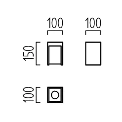 Helestra Pont Deckenleuchte aus Beton, 10 x 10 cm, Auslaufmodell