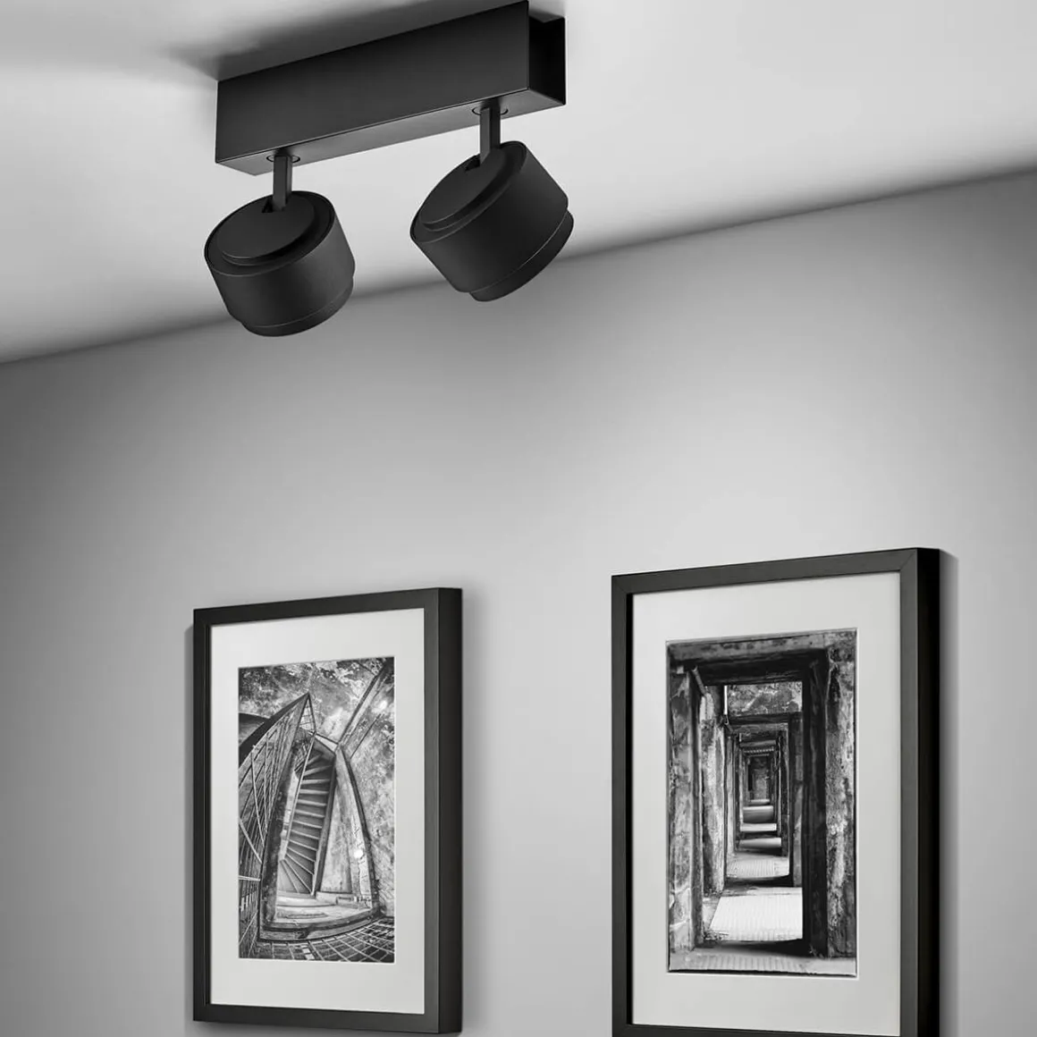 Helestra Pont LED Deckenaufbauleuchte, 2-flg.