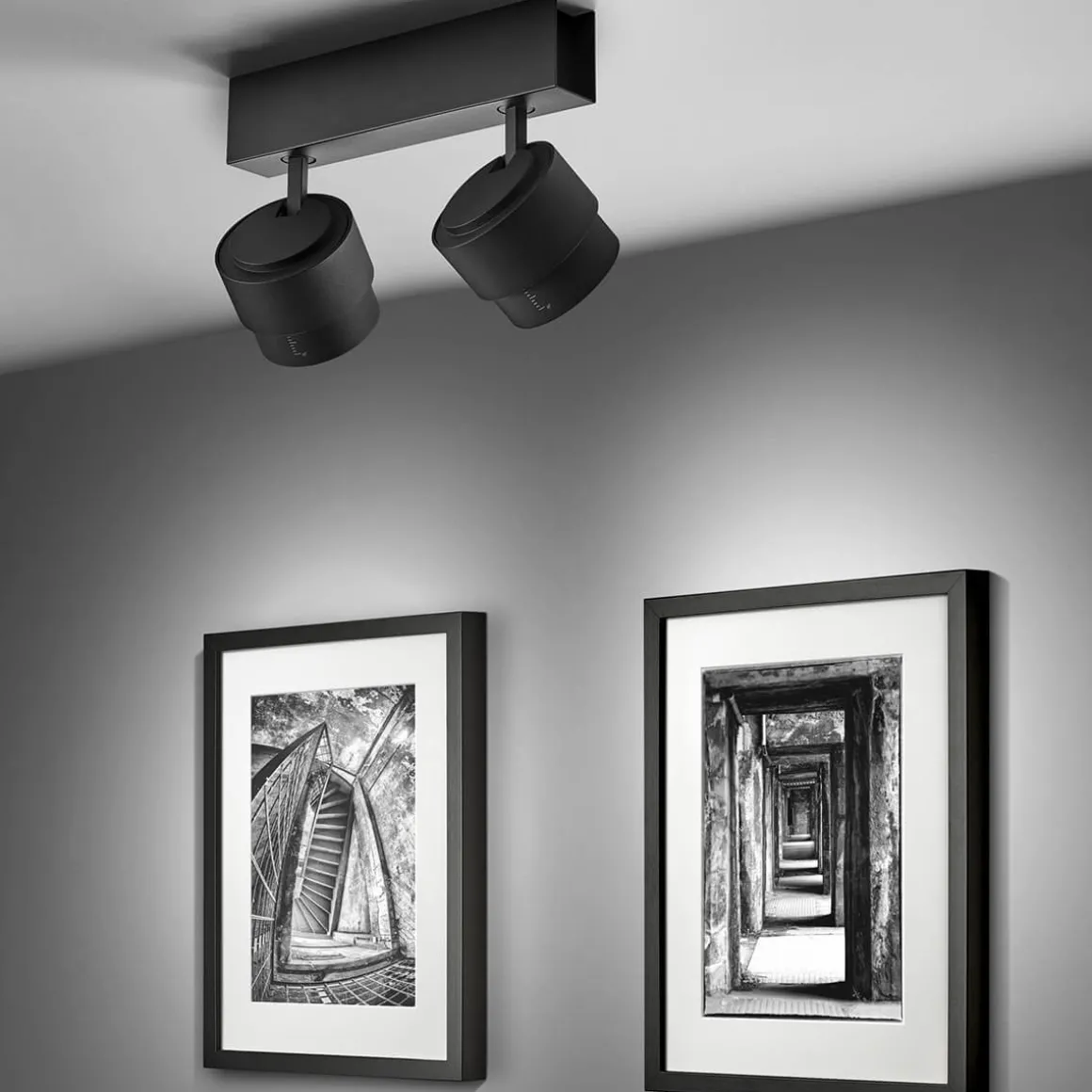 Helestra Pont LED Deckenaufbauleuchte, 2-flg.