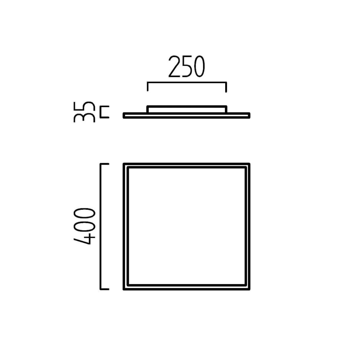 Helestra Rack LED Deckenleuchte, 40 x 40 cm