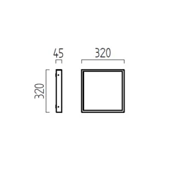 Helestra Scala LED Außenwandleuchte, quadratisch