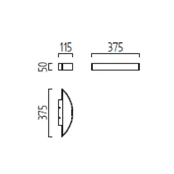 Helestra Yona LED Wandleuchte, Länge: 37,5 cm