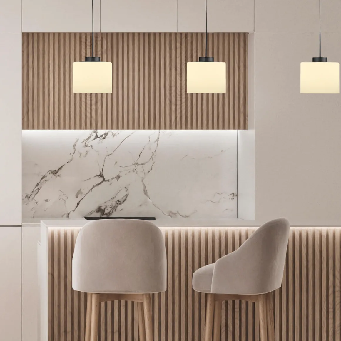 HELL Abby LED Pendelleuchte, 3-flg.