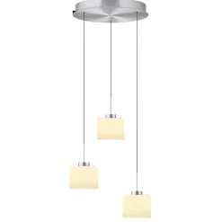 HELL Abby LED Pendelleuchte, 3-flg., mit Rondell