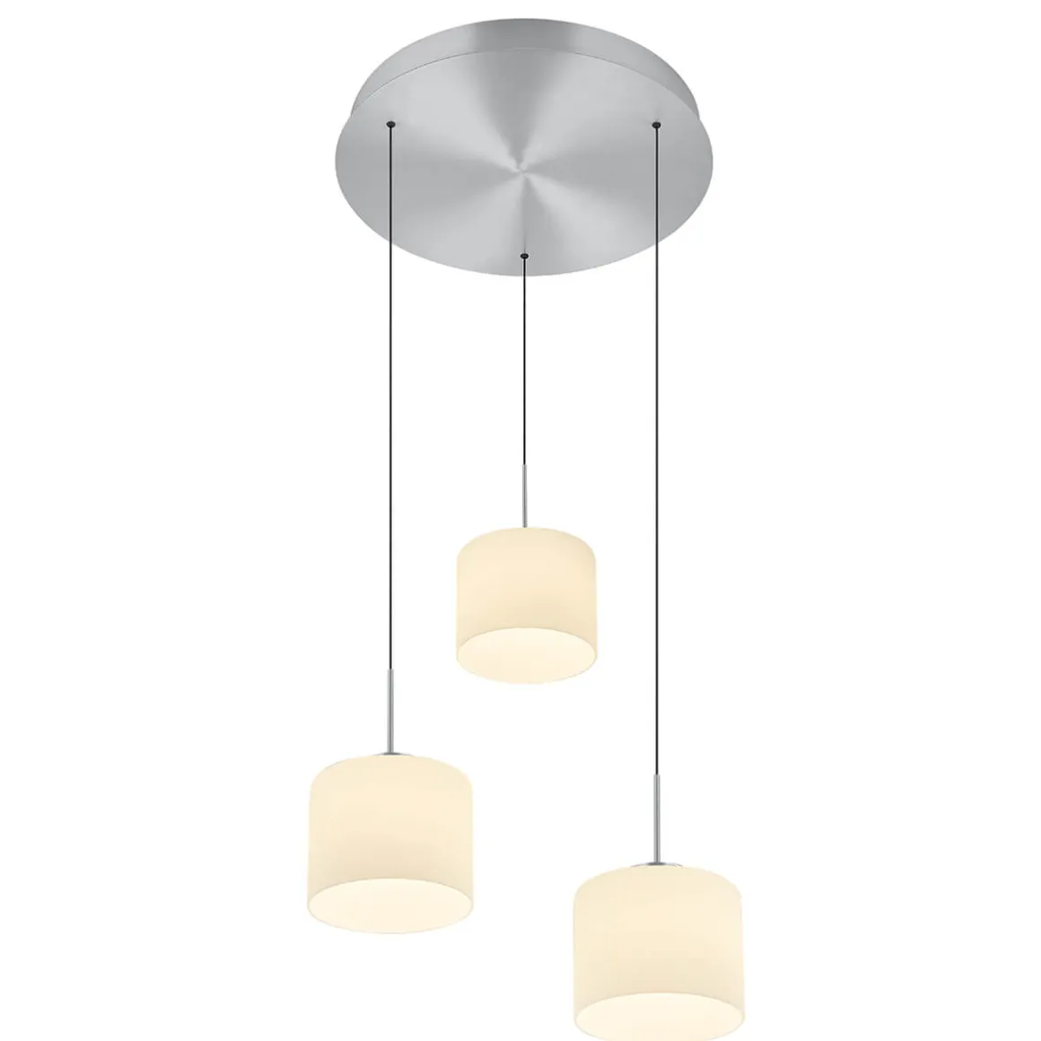 HELL Abby LED Pendelleuchte, 3-flg., mit Rondell