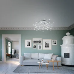 HELL Crystal LED Deckenleuchte, Ø: 77 cm