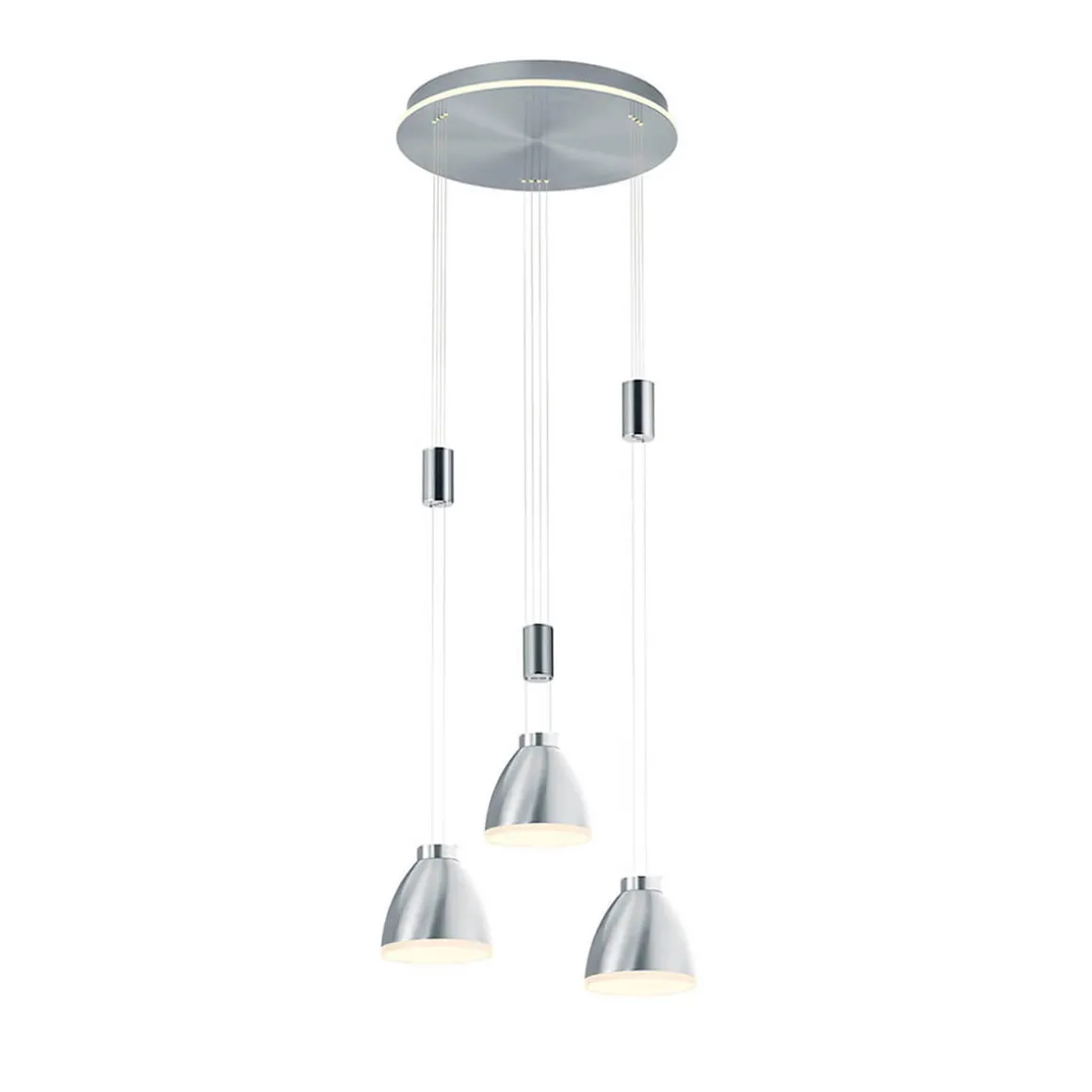 HELL Leni LED Pendelleuchte, 3-flg., mit Rondell