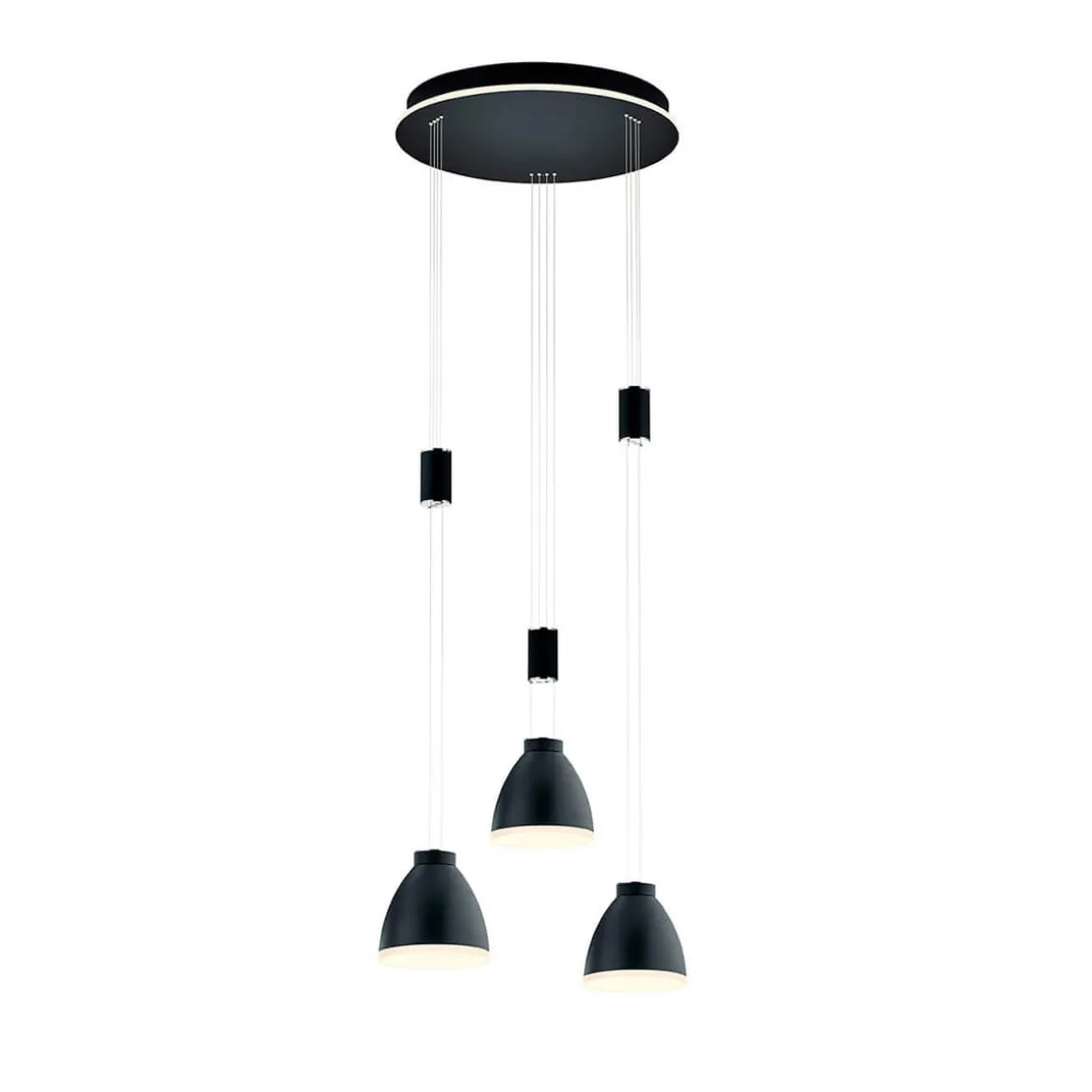 HELL Leni LED Pendelleuchte, 3-flg., mit Rondell