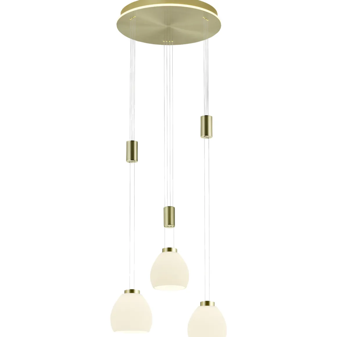 HELL Sam LED Pendelleuchte, 3-flg., mit Rondell