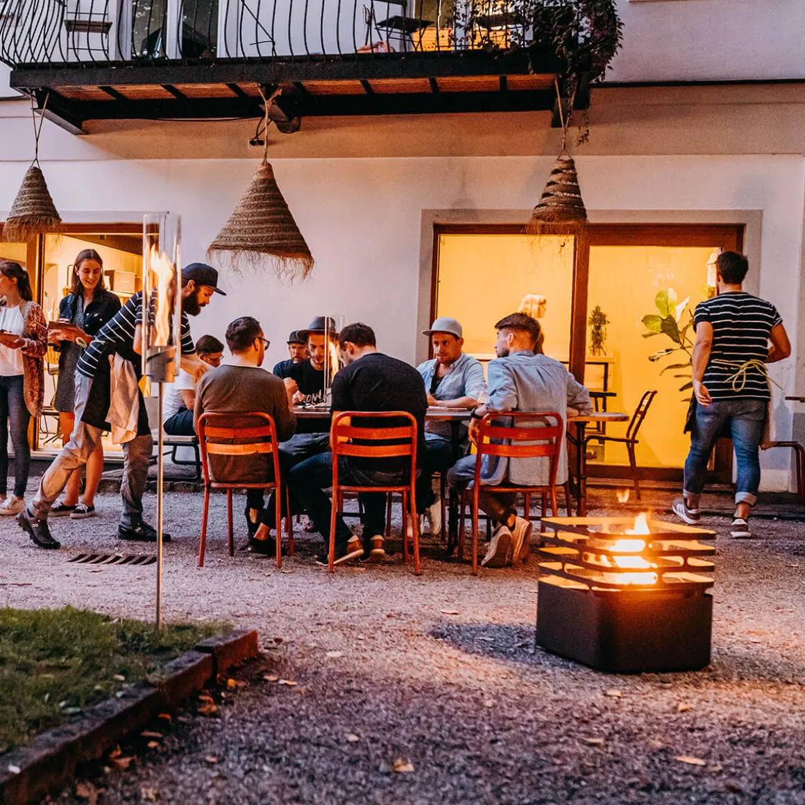 Höfats Cube Feuerkorb, Grill & Hocker