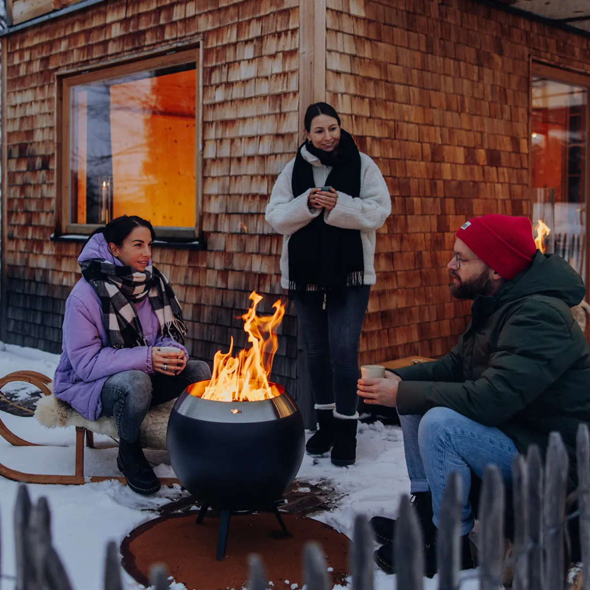 Höfats Moon 45 Feuerschale mit niedrigem Fuß