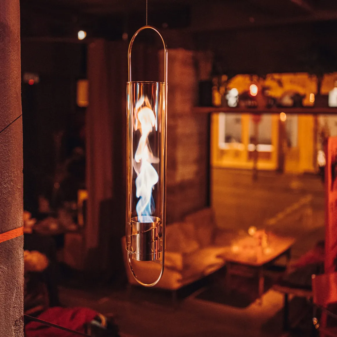 Höfats Spin 120 Hängefeuer & Windlicht, inkl. Bioethanol Brenngel