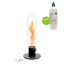 Höfats Spin 900 Tischfeuer & Windlicht, inkl. Bioethanol Flüssig-Brennstoff