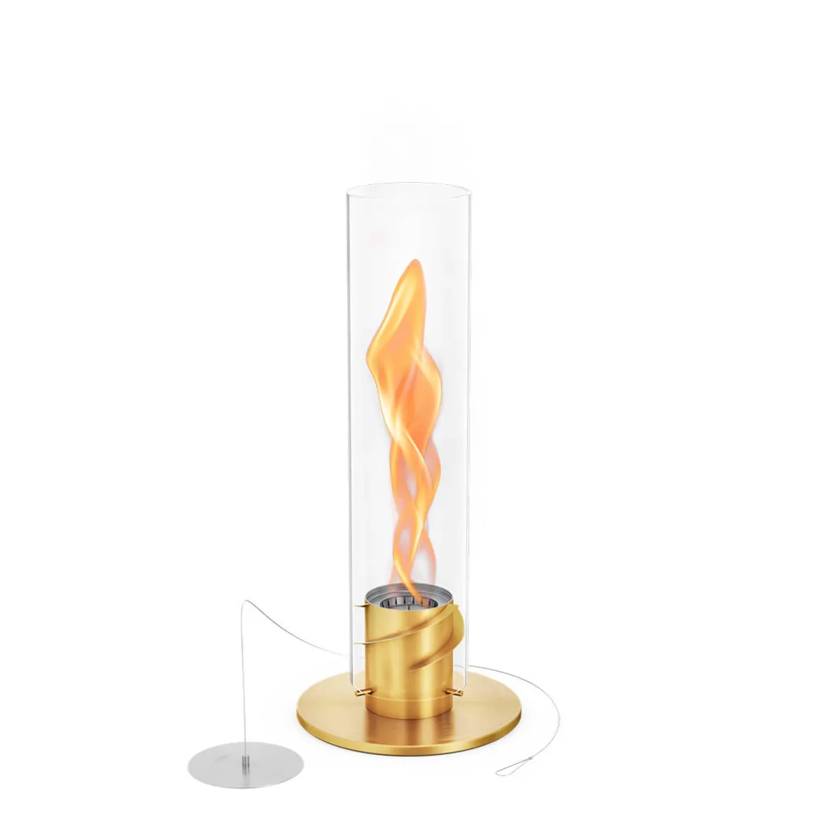 Höfats Spin 900 Tischfeuer & Windlicht, inkl. Bioethanol Flüssig-Brennstoff