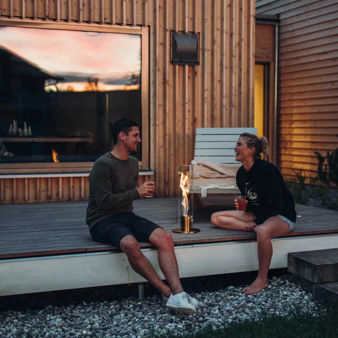 Höfats Spin 120 Tischfeuer & Windlicht, inkl. Bioethanol Brenngel