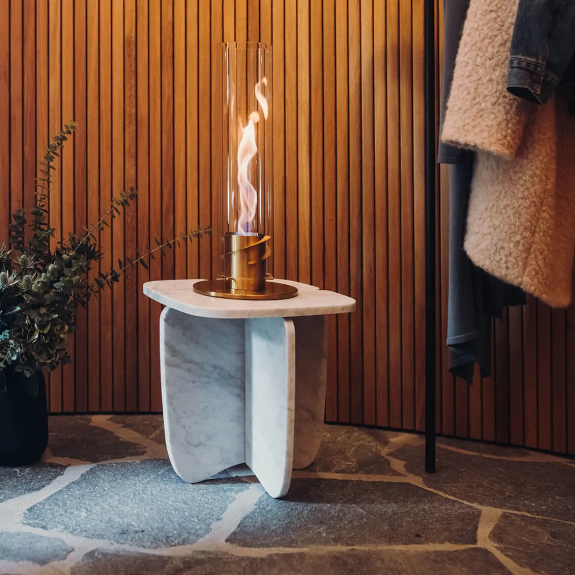 Höfats Spin 120 Tischfeuer & Windlicht, inkl. Bioethanol Brenngel