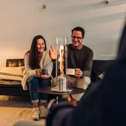 Höfats Spin 1200 Tischfeuer & Windlicht, inkl. Bioethanol Flüssig-Brennstoff