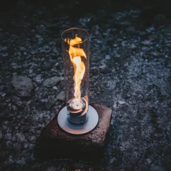 Höfats Spin 1200 Tischfeuer & Windlicht, inkl. Bioethanol Flüssig-Brennstoff